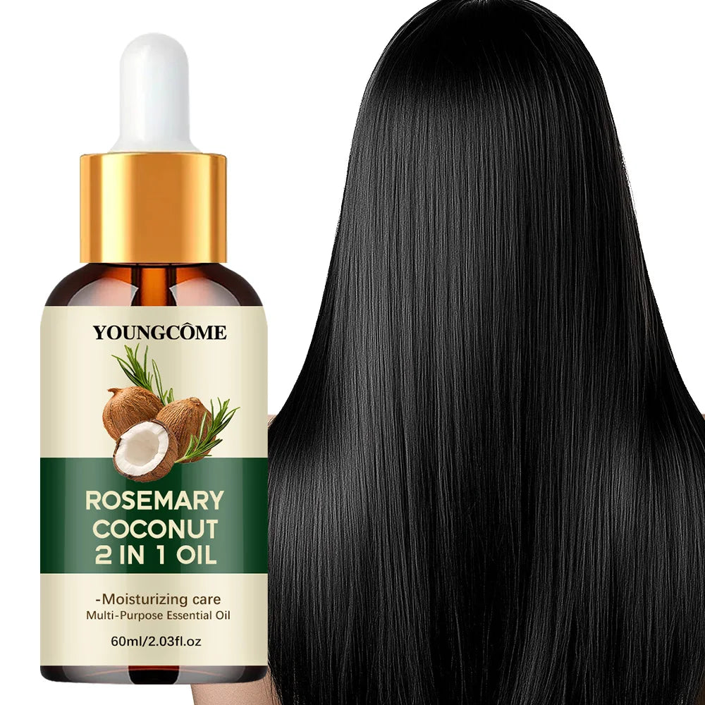 Vårdande hårolja 2-i-1: Rosmarin & Kokosolja 60 ml