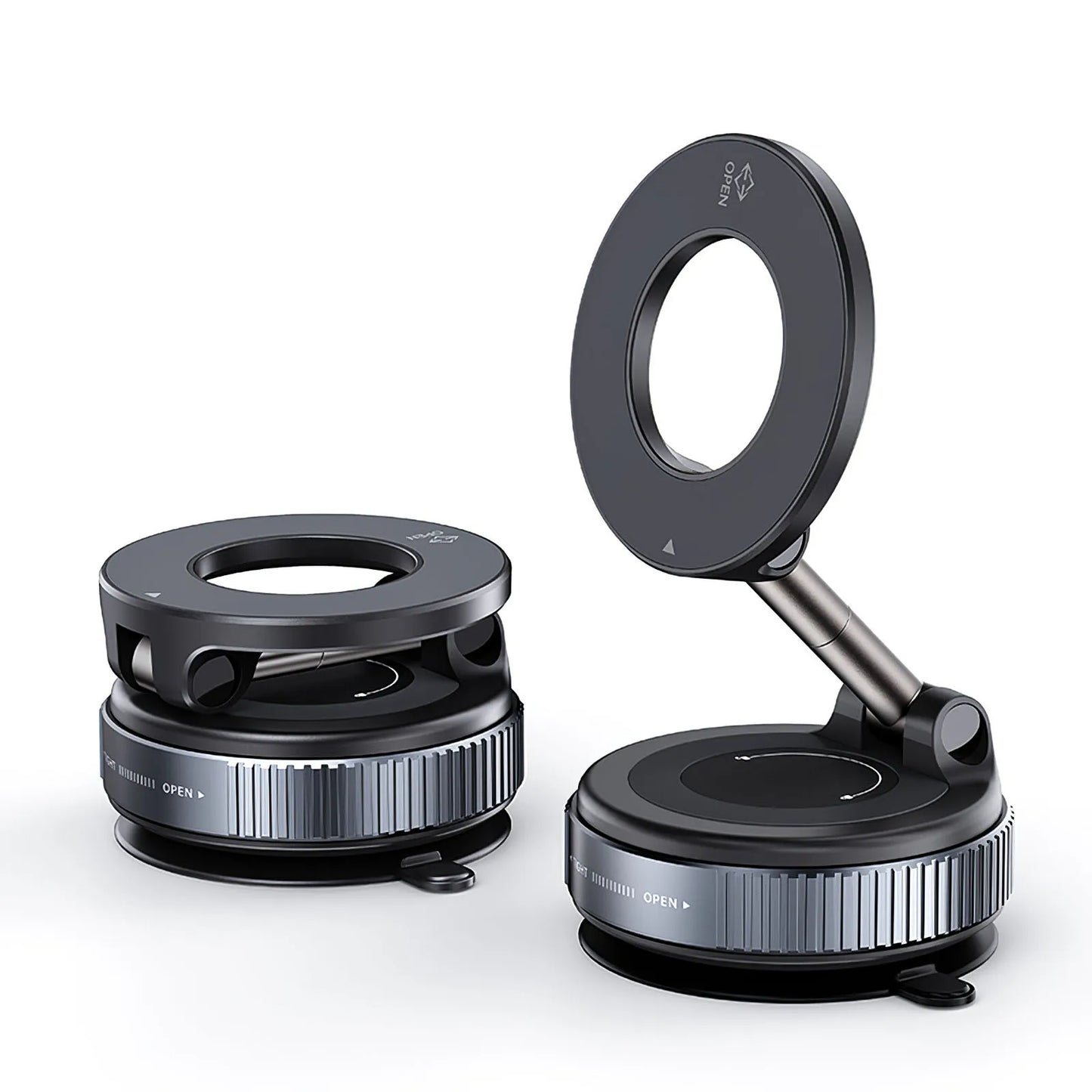Magnetic mobile phone holder | Freely adjustable with vacuum mount 