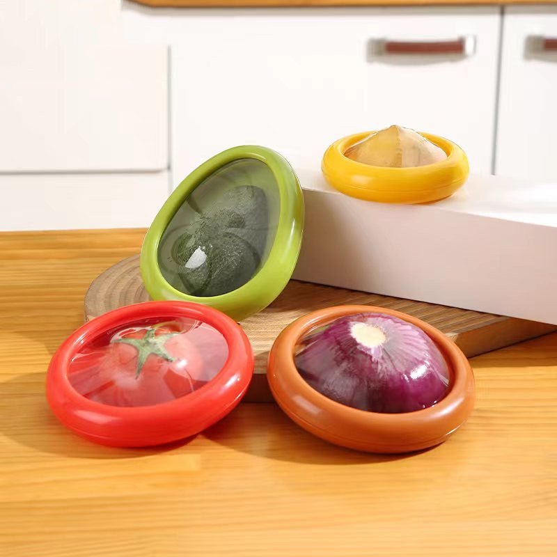 Förpackning halverad frukt och grönsaker