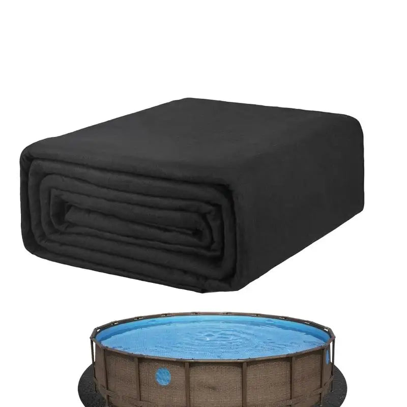Round ground cloth for pool or trampoline 