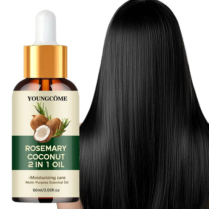 Vårdande hårolja 2-i-1: Rosmarin & Kokosolja 60 ml
