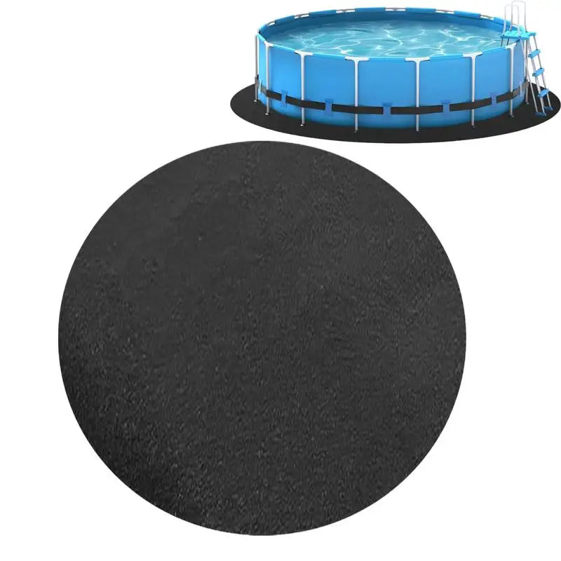 Round ground cloth for pool or trampoline 