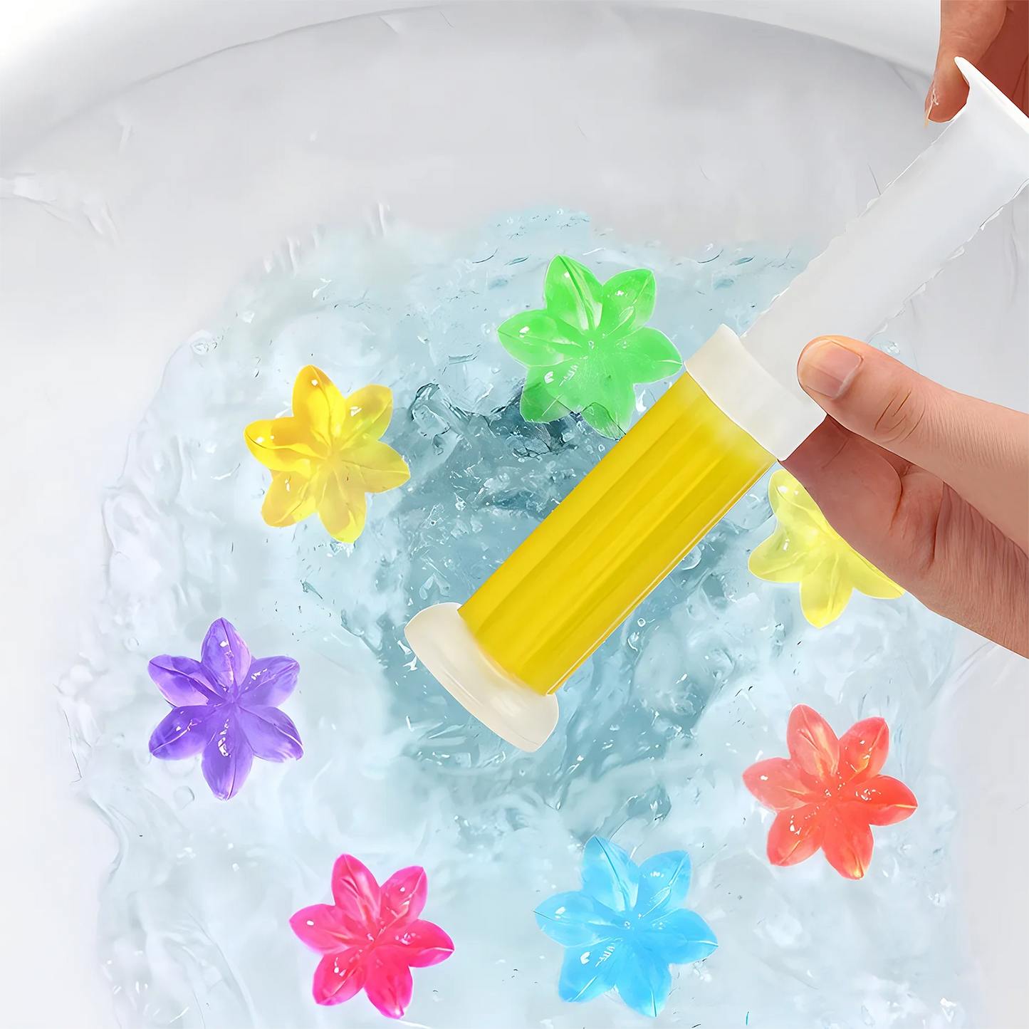 Fragrant flower stamps for a fresh toilet 