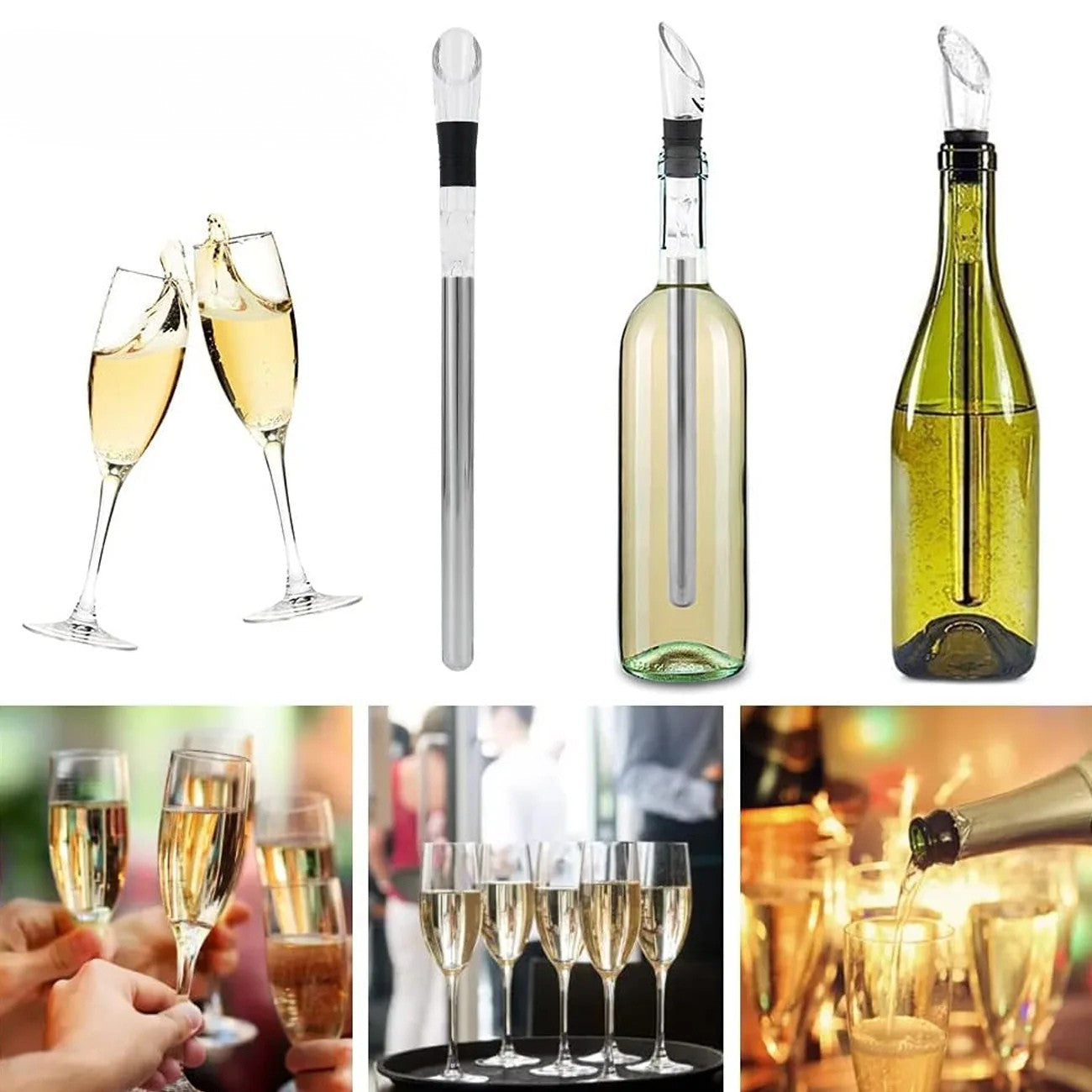2-in-1 Wine chiller and pouring spout