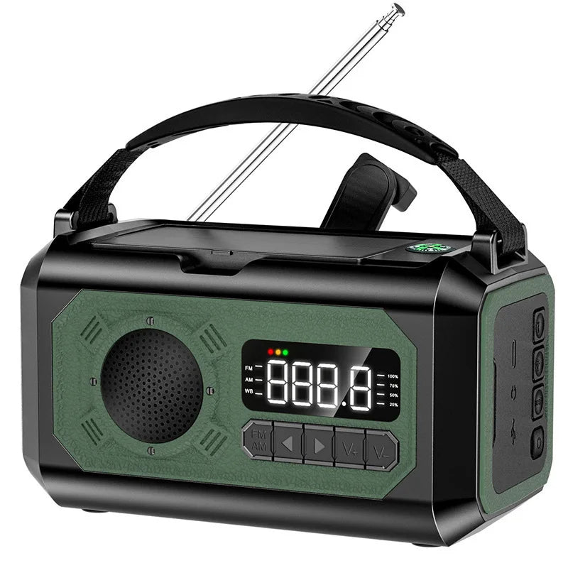 Nödradio i grön färg